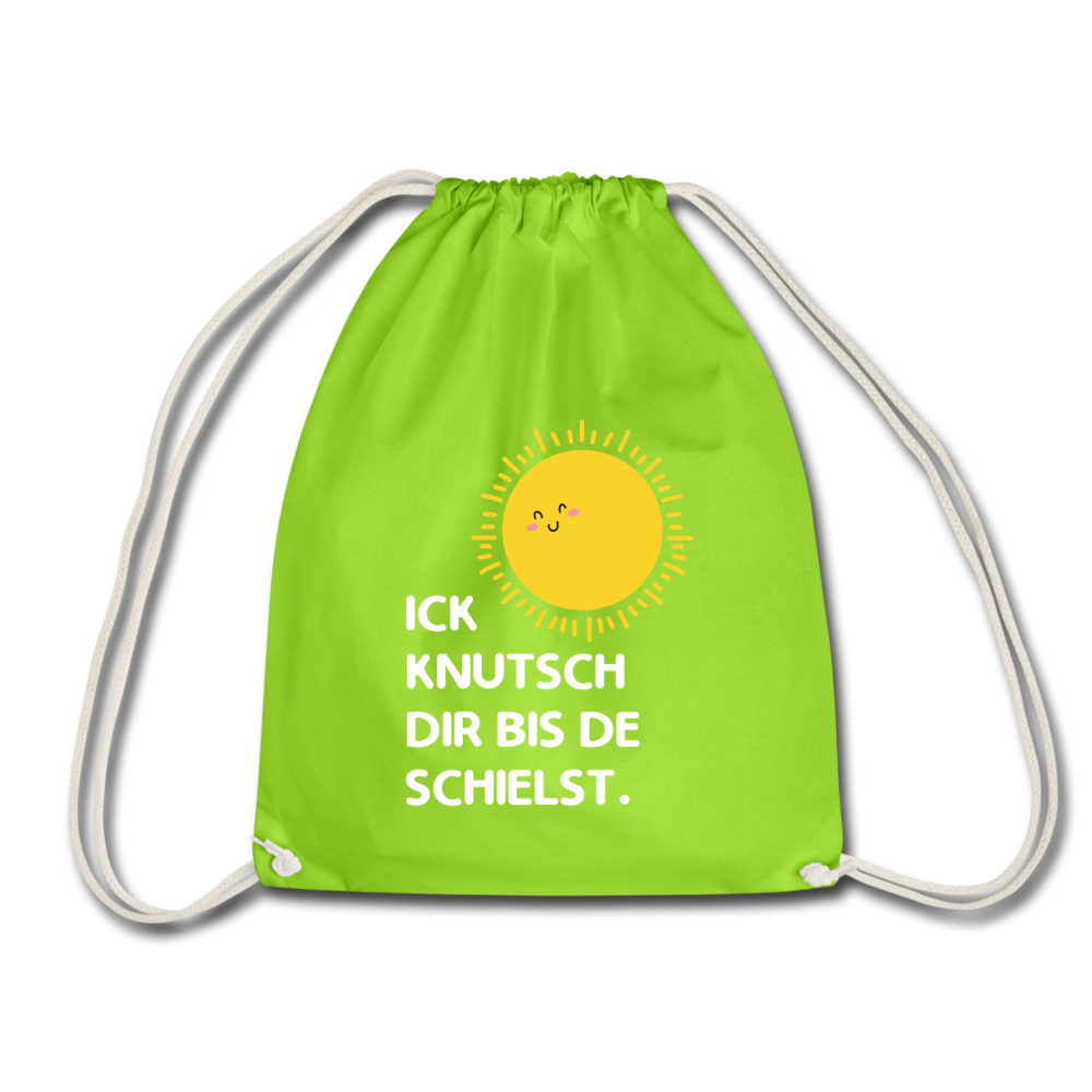 Ick knutsch dir Sonne! - Turnbeutel - Neongrün
