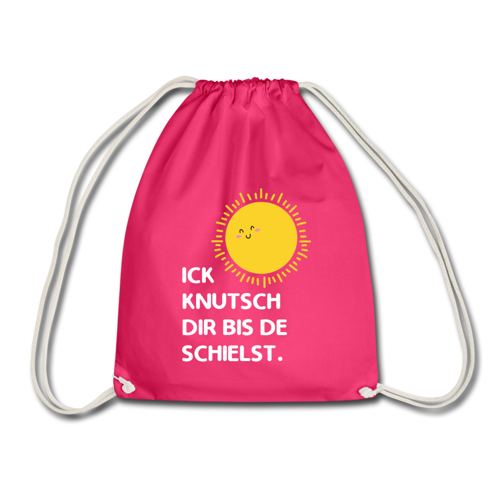 Ick knutsch dir Sonne! - Turnbeutel - Fuchsia