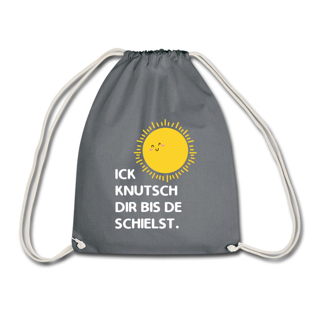 Ick knutsch dir Sonne! - Turnbeutel - Grau