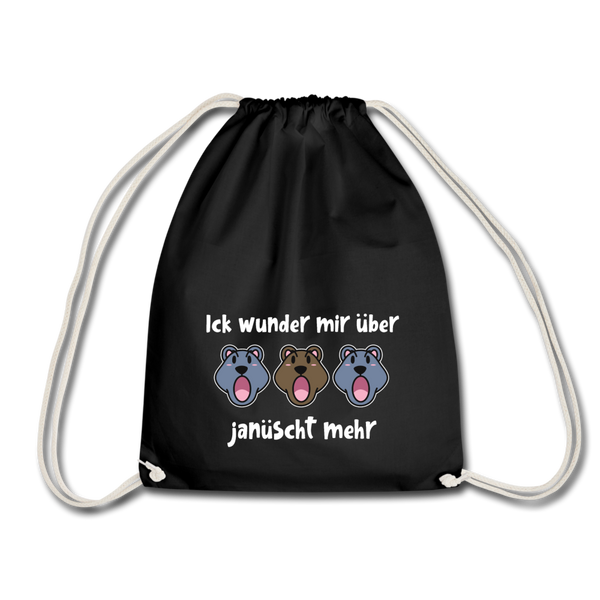 Ick wunder mir - Turnbeutel - Schwarz