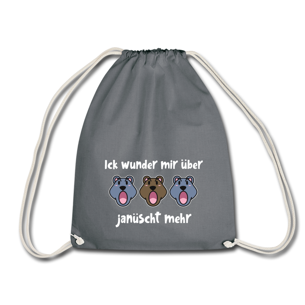 Ick wunder mir - Turnbeutel - Grau