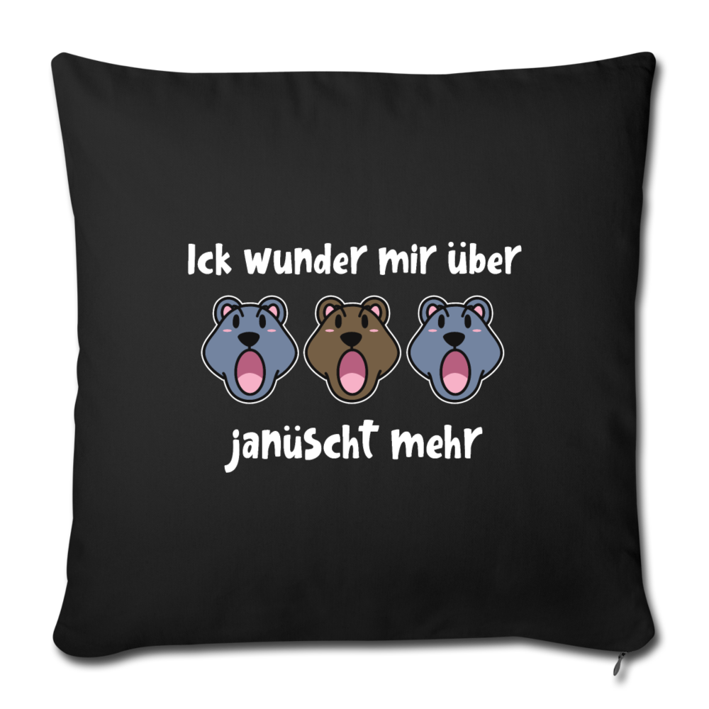 Ick wunder mir - Sofakissen mit Füllung (45 x 45 cm) - Schwarz