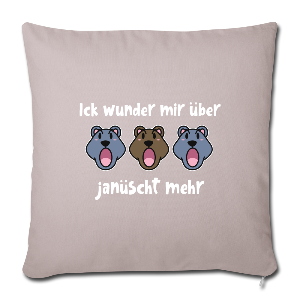 Ick wunder mir - Sofakissen mit Füllung (45 x 45 cm) - helles Taupe