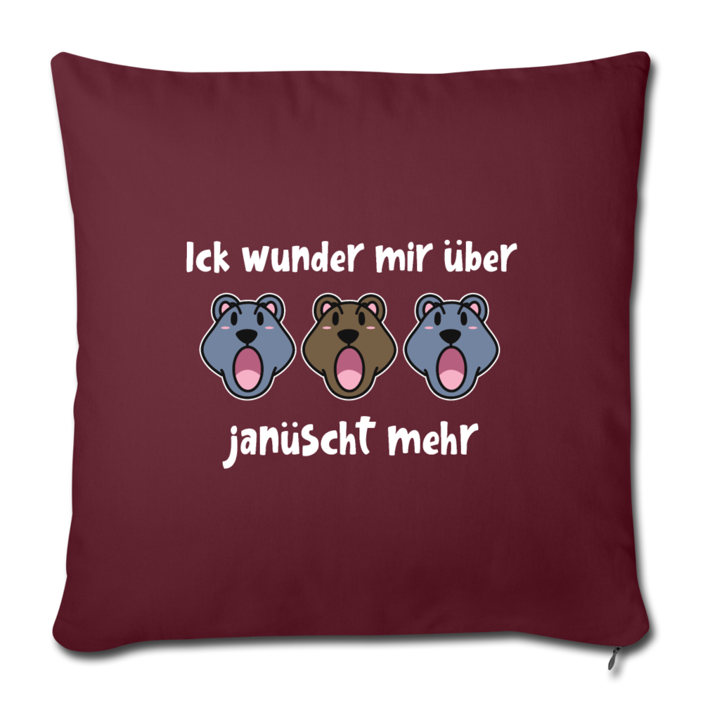 Ick wunder mir - Sofakissen mit Füllung (45 x 45 cm) - Burgunderrot