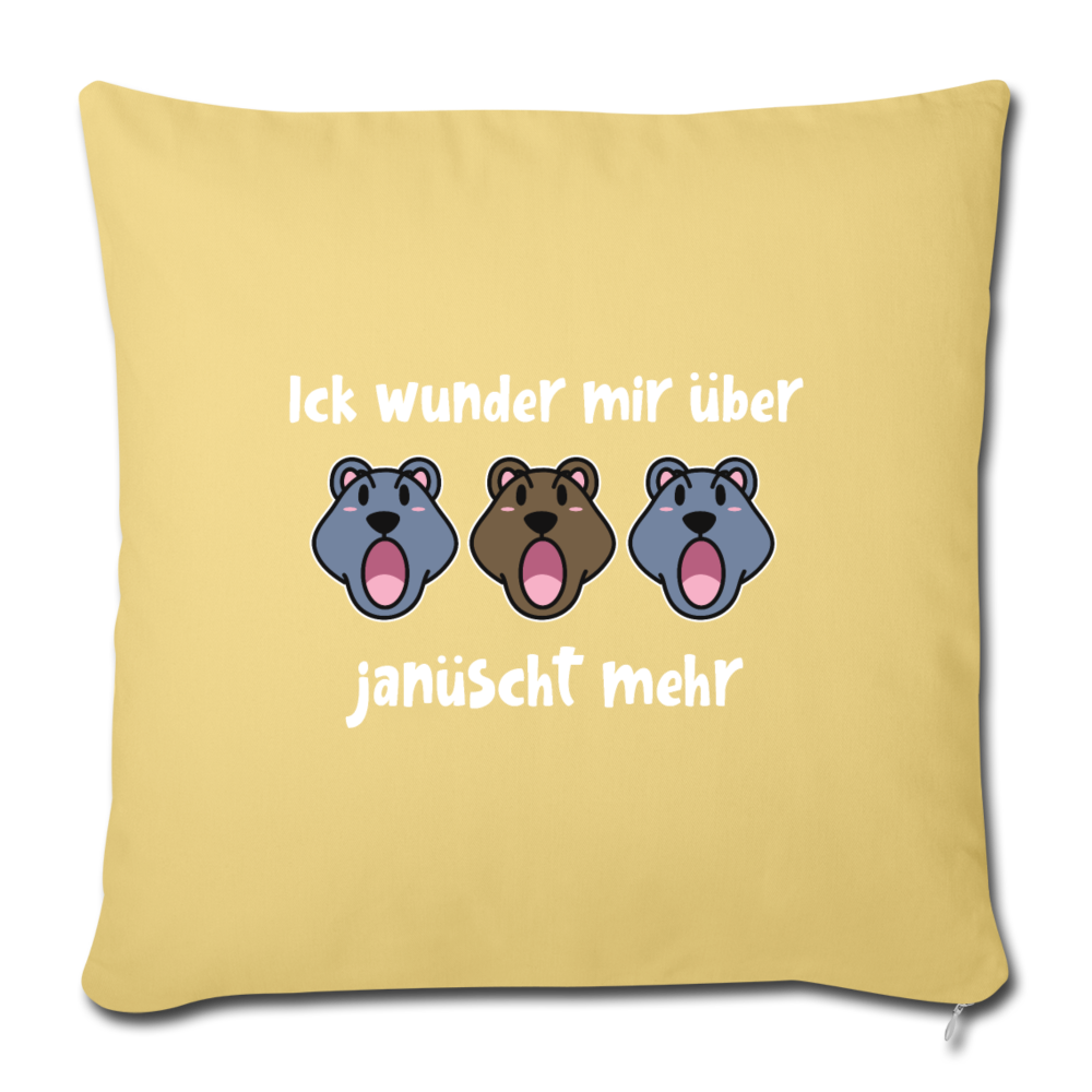 Ick wunder mir - Sofakissen mit Füllung (45 x 45 cm) - Hellgelb