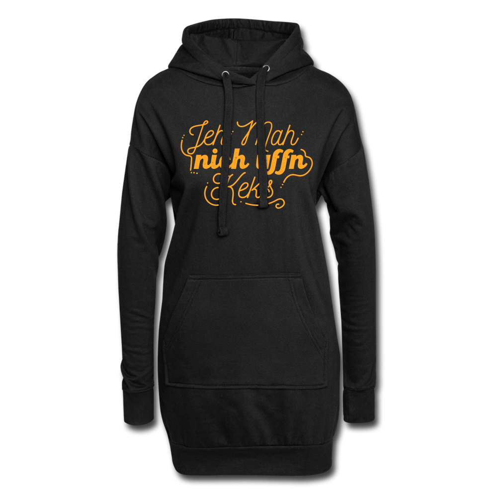 Jeh mah nich uffn Keks gelb - Hoodie-Kleid - Schwarz