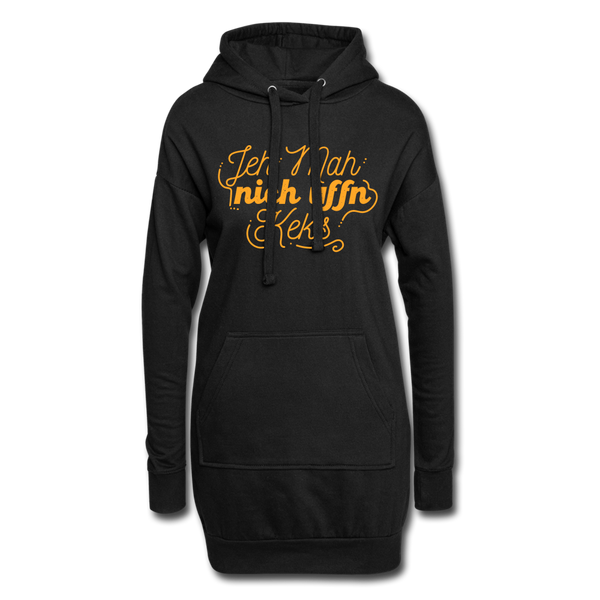 Jeh mah nich uffn Keks gelb - Hoodie-Kleid - Schwarz