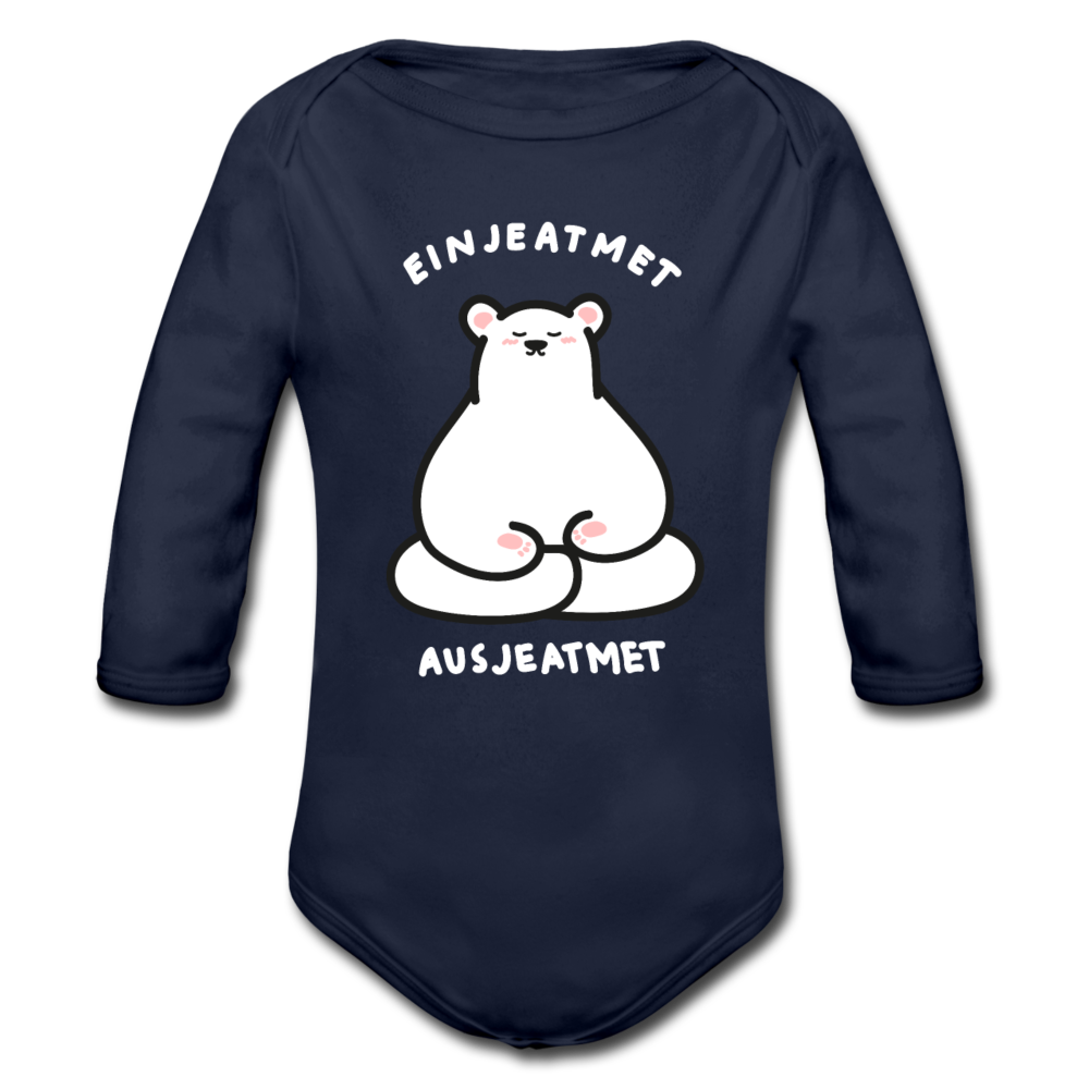 Einjeatmet - Bio-Langarmbody - Dunkelnavy