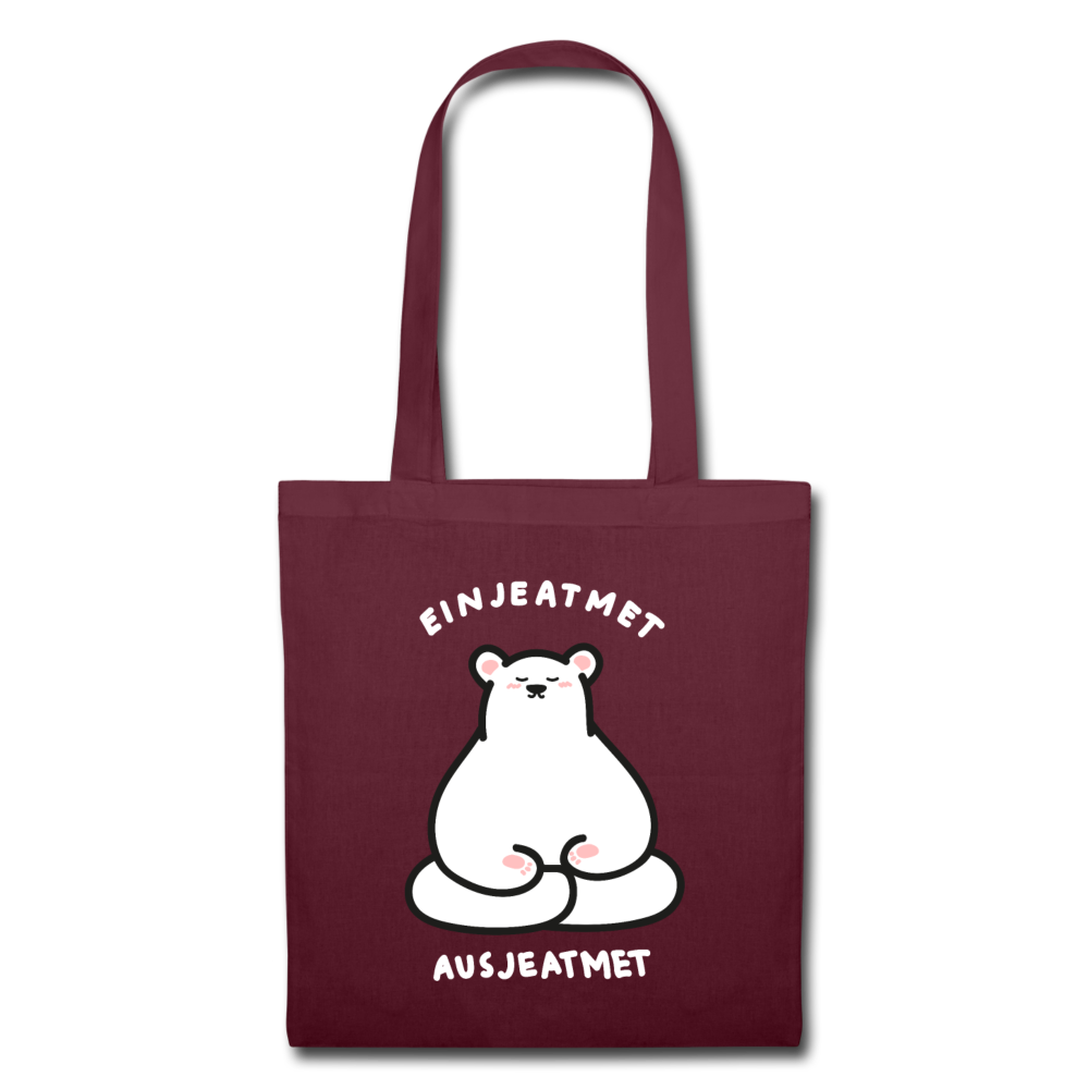 Einjeatmet - Stoffbeutel - Burgunderrot