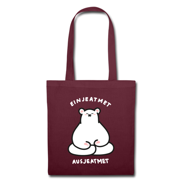 Einjeatmet - Stoffbeutel - Burgunderrot