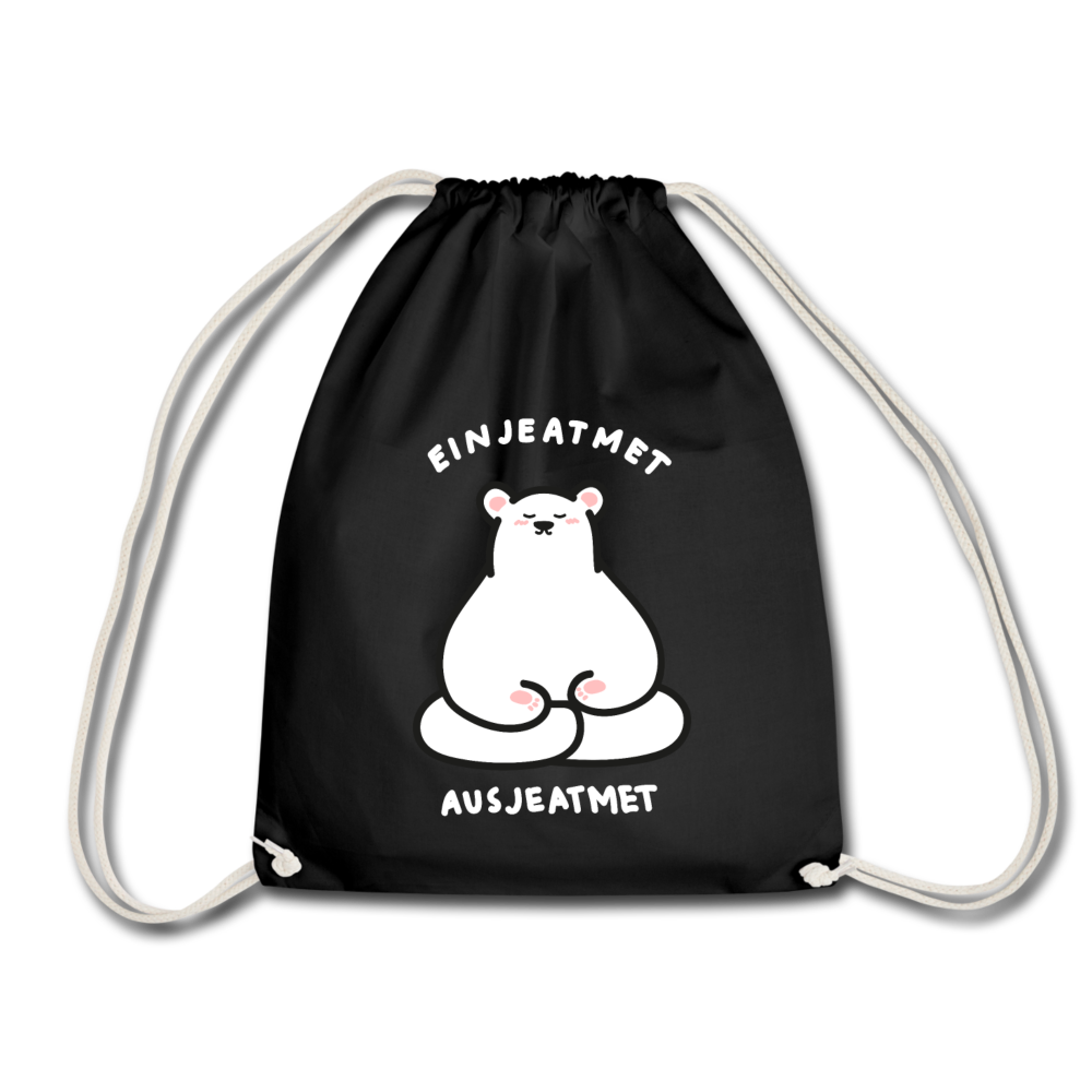 Einjeatmet - Turnbeutel - Schwarz