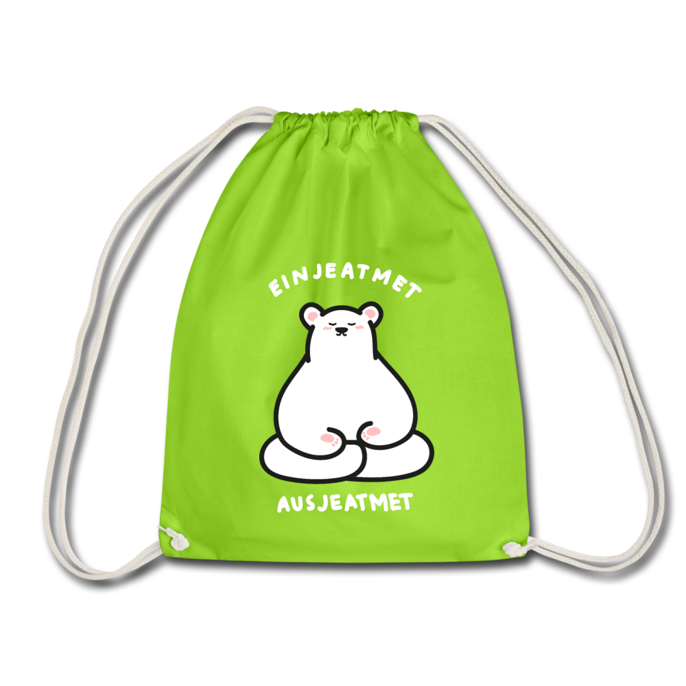 Einjeatmet - Turnbeutel - Neongrün