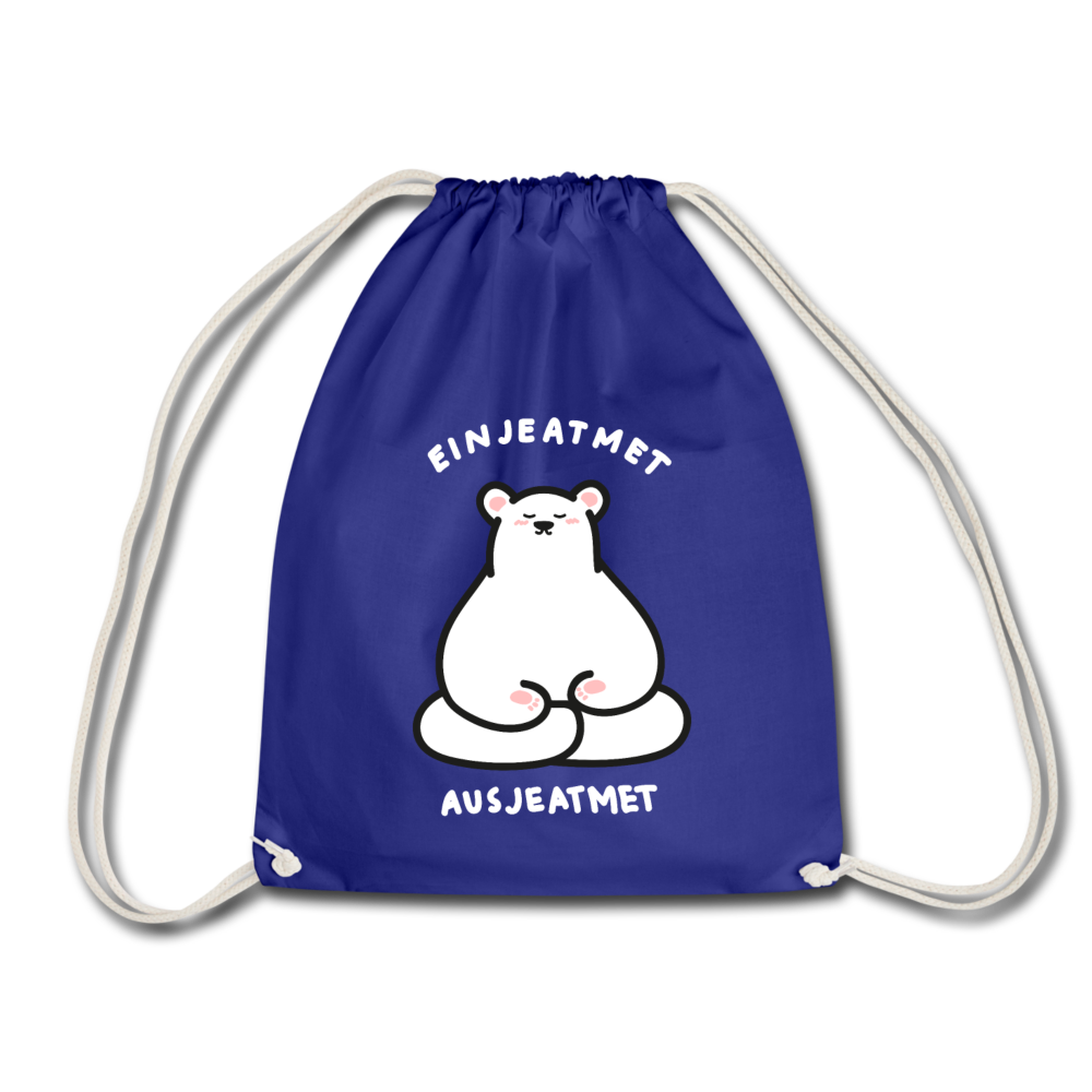 Einjeatmet - Turnbeutel - Königsblau