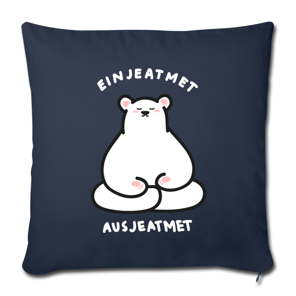 Einjeatmet - Sofakissen mit Füllung (45 x 45 cm) - Navy