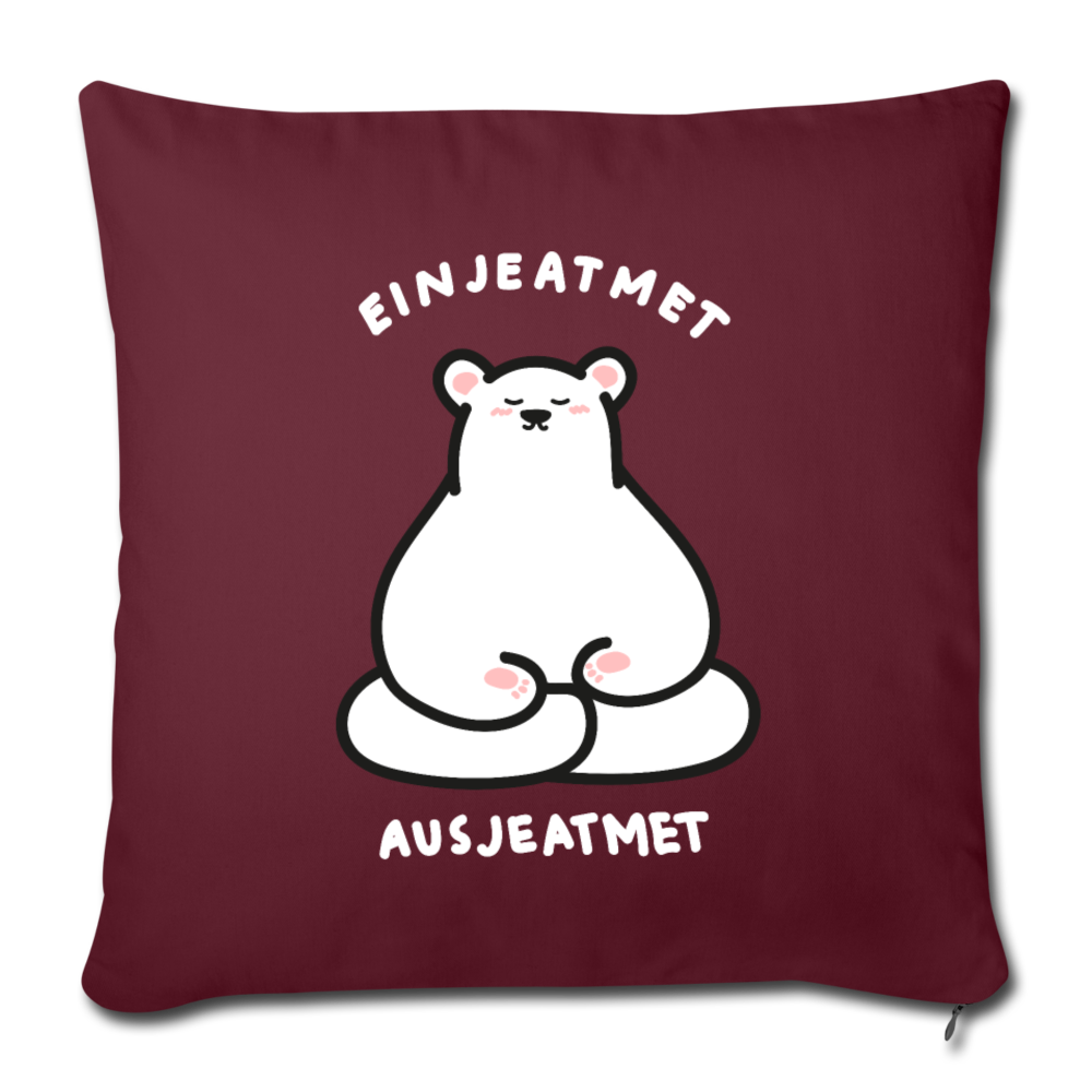 Einjeatmet - Sofakissen mit Füllung (45 x 45 cm) - Burgunderrot