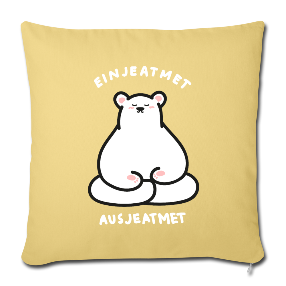 Einjeatmet - Sofakissen mit Füllung (45 x 45 cm) - Hellgelb