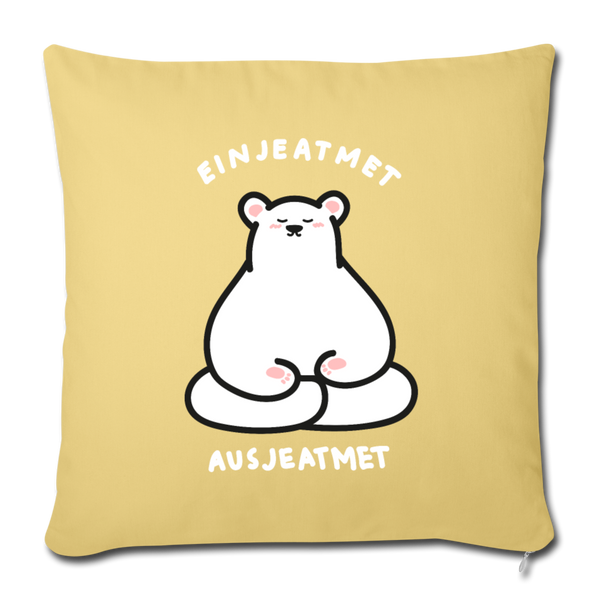 Einjeatmet - Sofakissen mit Füllung (45 x 45 cm) - Hellgelb