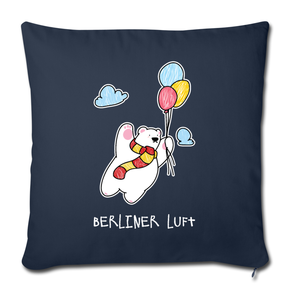 Der Bär fliegt - Sofakissen mit Füllung (45 x 45 cm) - Navy