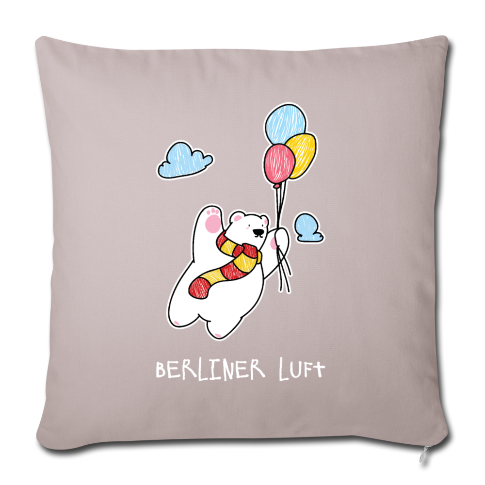 Der Bär fliegt - Sofakissen mit Füllung (45 x 45 cm) - helles Taupe
