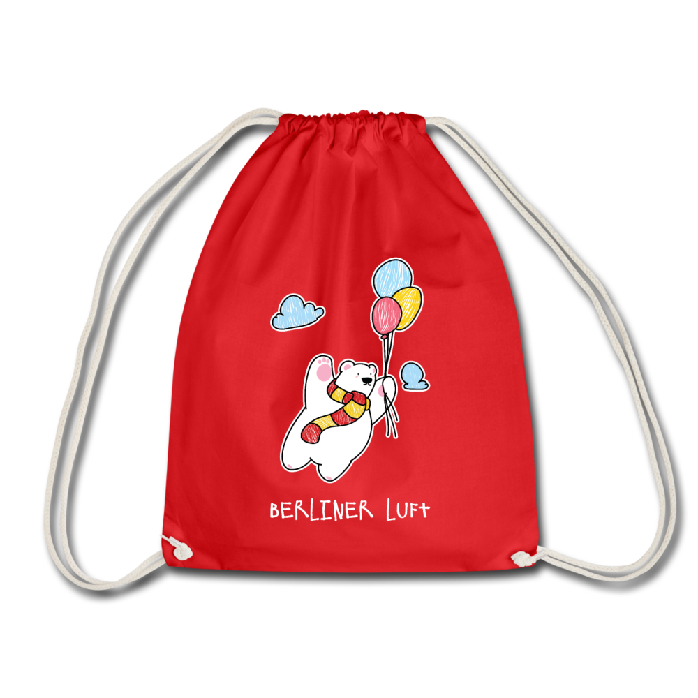 Der Bär fliegt - Turnbeutel - Rot