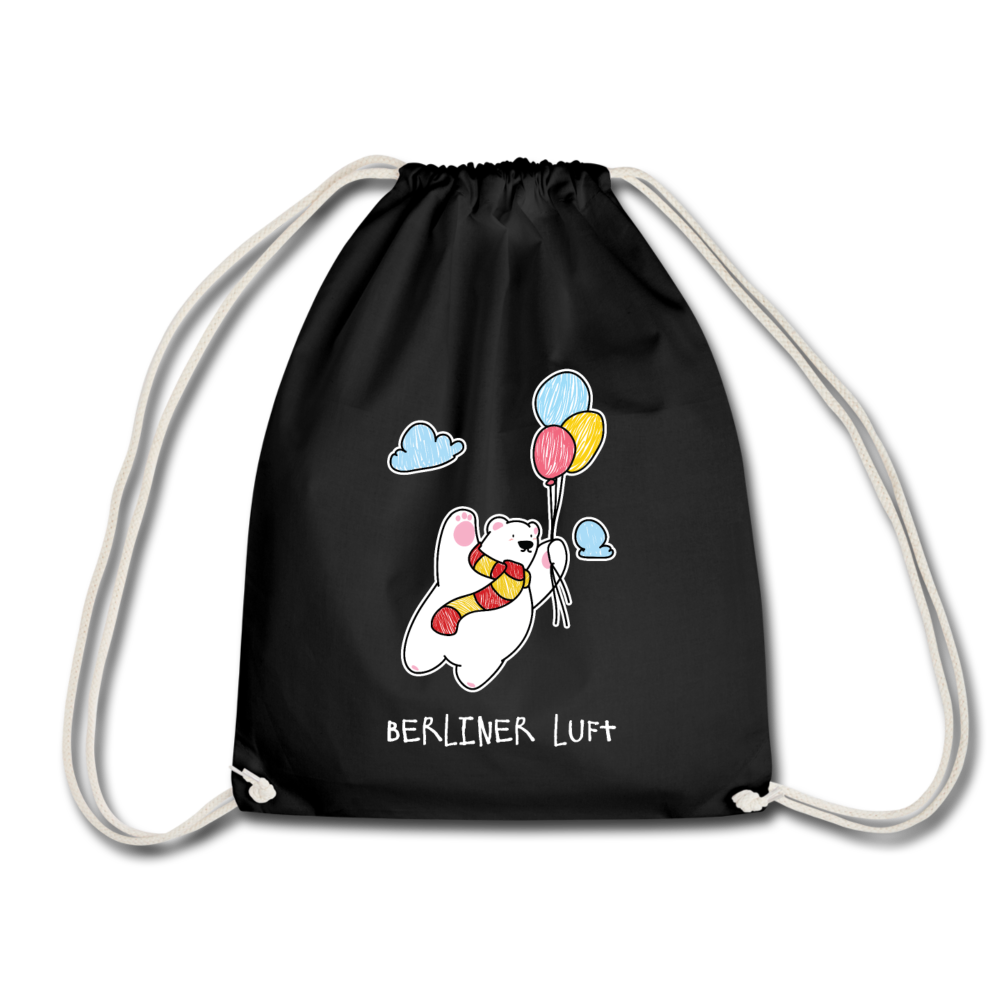 Der Bär fliegt - Turnbeutel - Schwarz