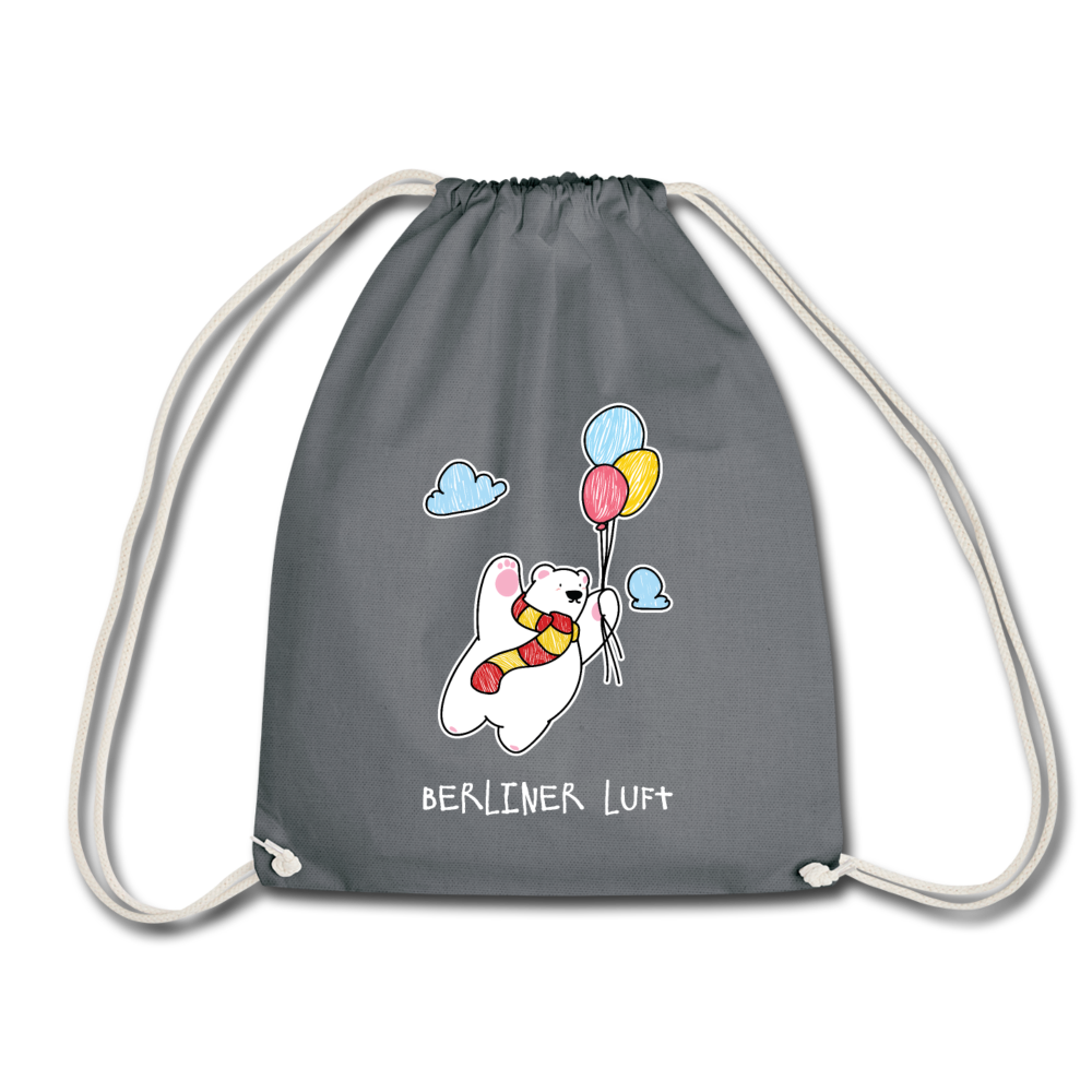 Der Bär fliegt - Turnbeutel - Grau