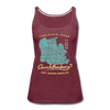 Chalkidiki oder Charlottenburg - Frauen Premium Tank Top - Bordeauxrot meliert