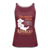 Kolumbien oder Köpenick - Frauen Premium Tank Top - Bordeauxrot meliert