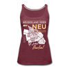 Neuseeland oder Neukölln - Frauen Premium Tank Top - Bordeauxrot meliert