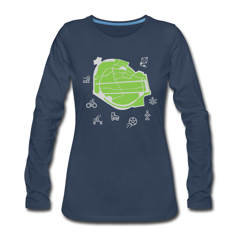 Tempelhof Feld - Frauen Premium T-Shirt - Navy