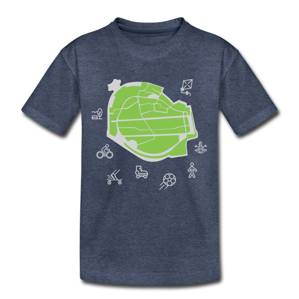 Tempelhof Feld - Teenager Premium T-Shirt - Blau meliert