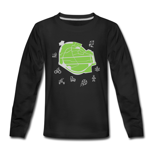 Tempelhof Feld - Teenager Langarmshirt - Schwarz