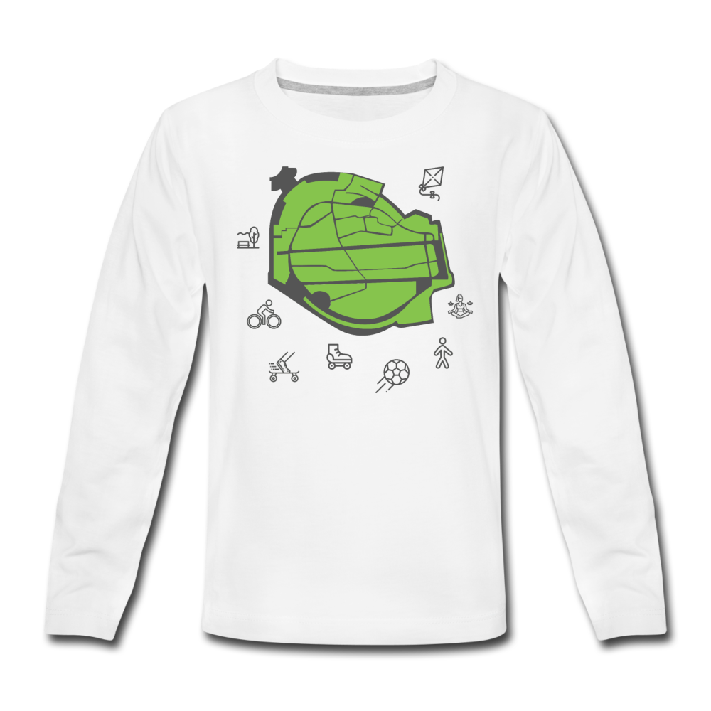 Tempelhof Feld - Kinder Langarmshirt - Weiß