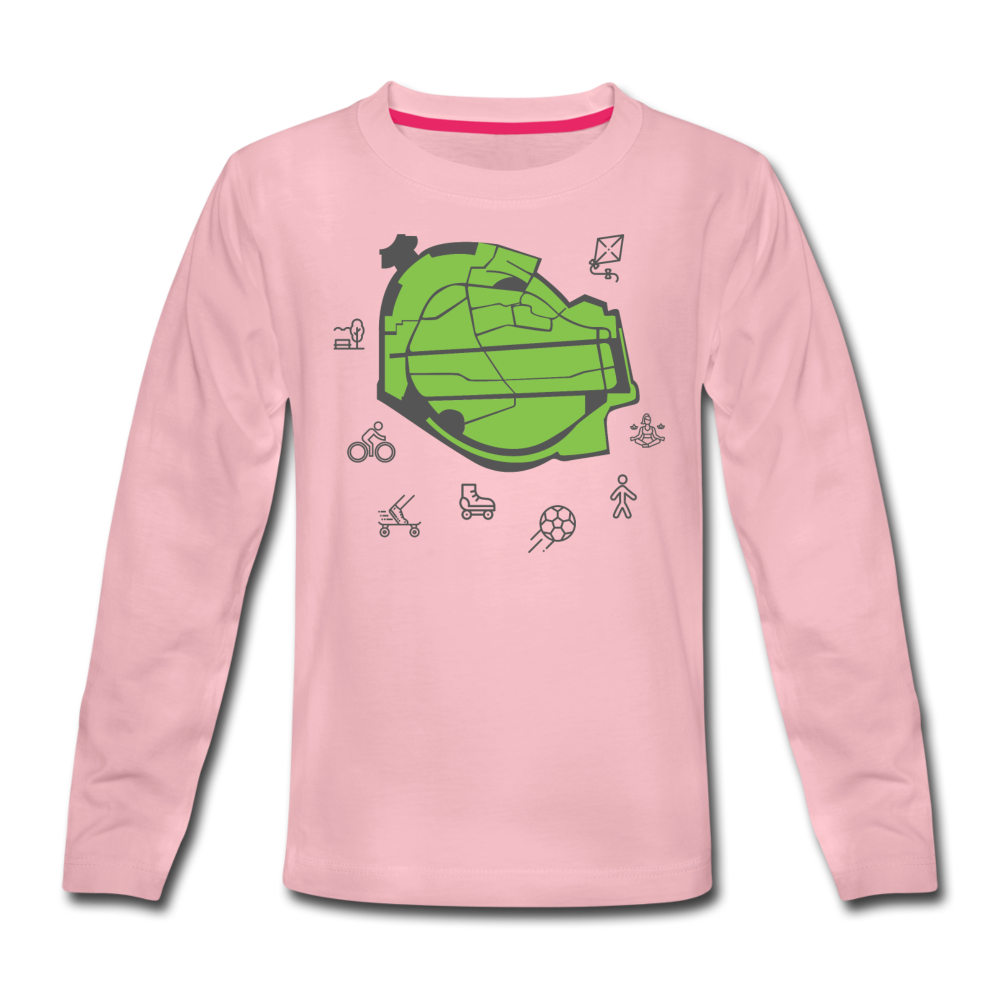 Tempelhof Feld - Kinder Langarmshirt - Hellrosa
