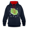 Tempelhof Feld - Kontrast Hoodie - Navy/Rot