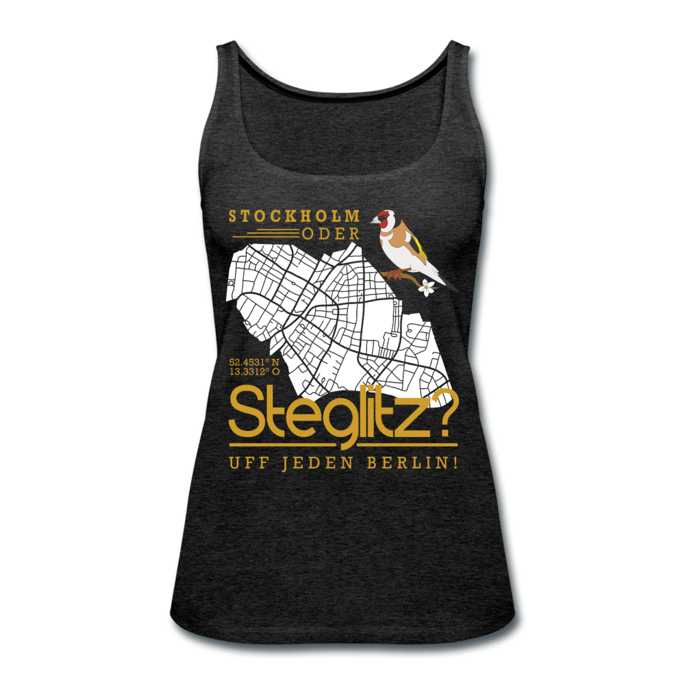 Stockholm oder Steglitz - Frauen Premium Tank Top - Anthrazit