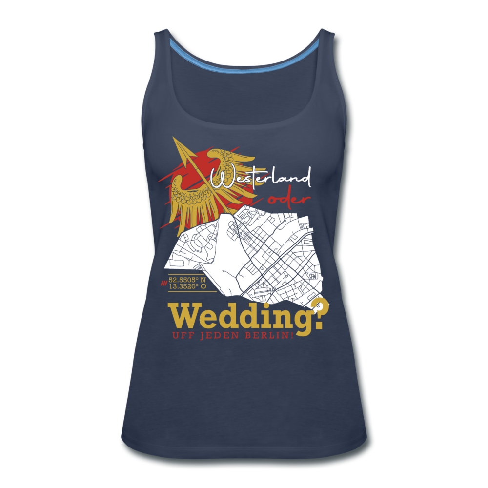 Westerland oder Wedding - Frauen Premium Tank Top - Navy