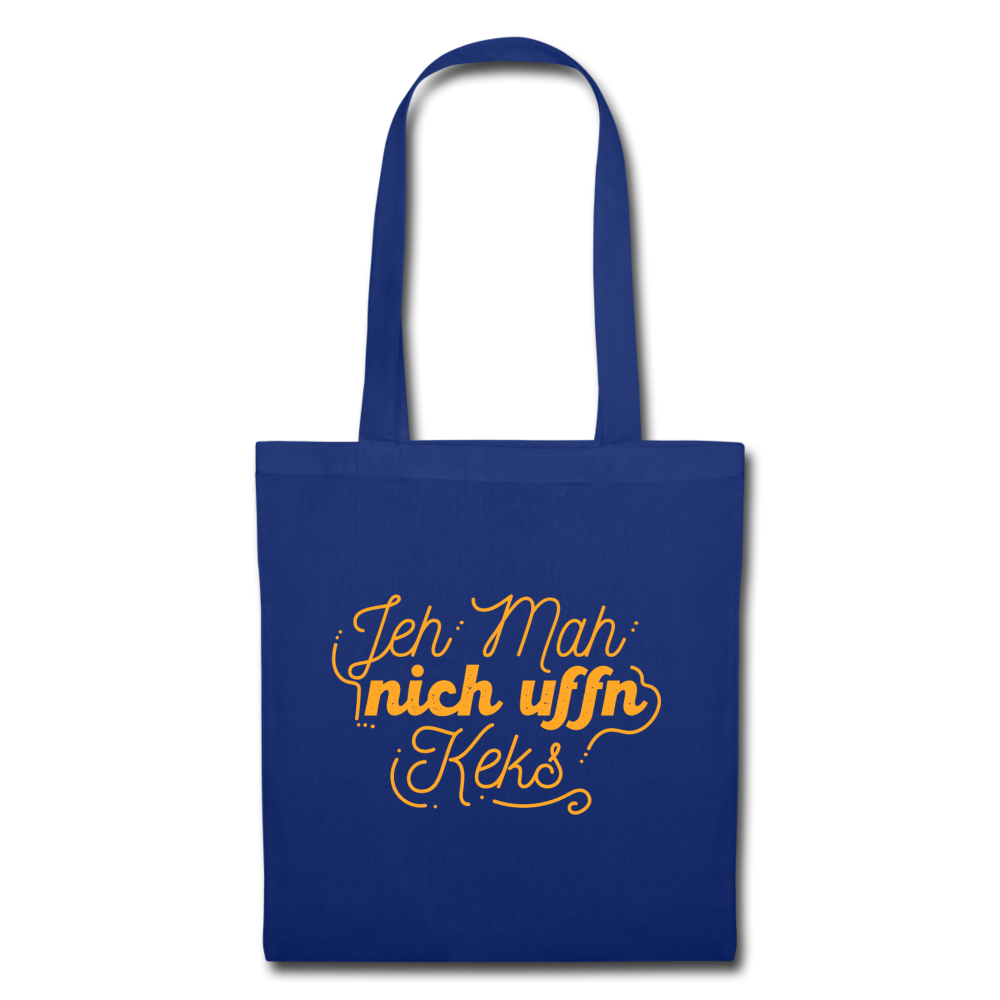 Jeh mah nich uffn Keks gelb - Stoffbeutel - Royalblau