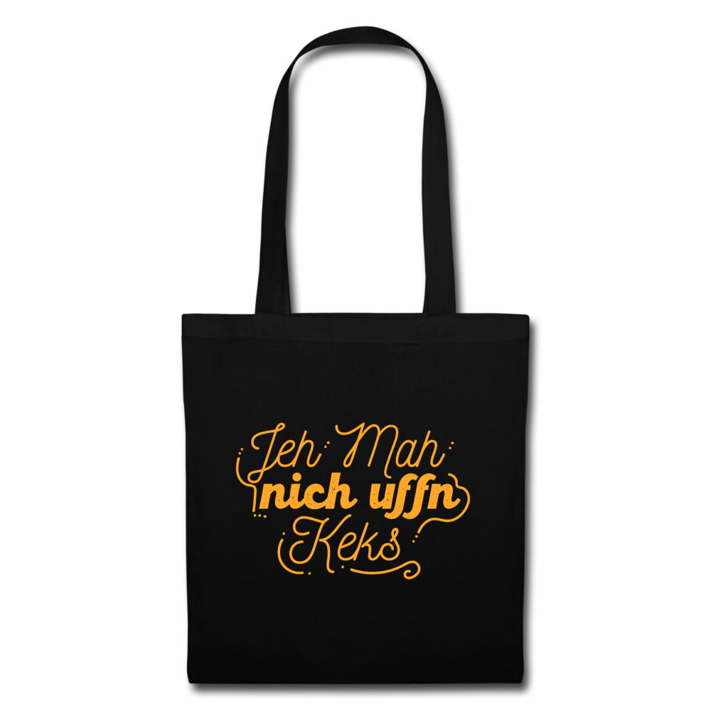 Jeh mah nich uffn Keks gelb - Stoffbeutel - Schwarz