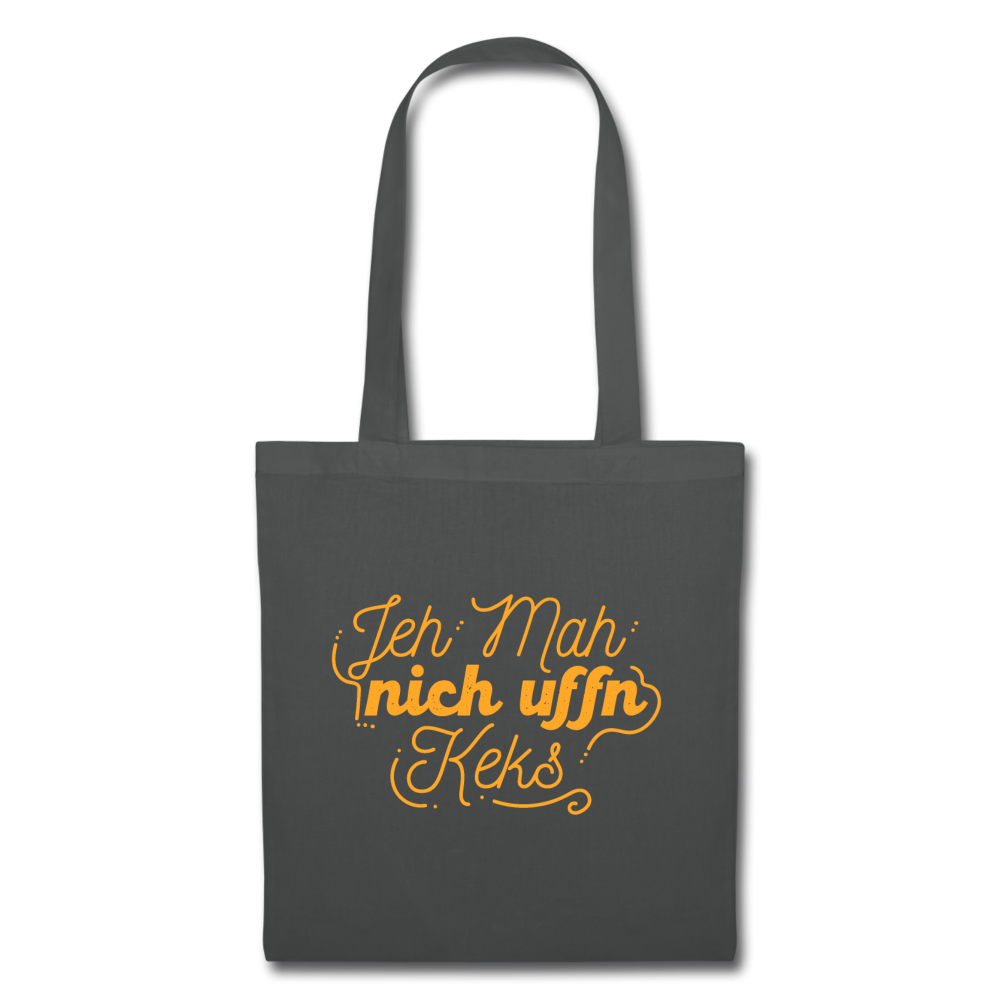 Jeh mah nich uffn Keks gelb - Stoffbeutel - Graphite