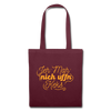 Jeh mah nich uffn Keks gelb - Stoffbeutel - Burgunderrot