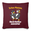Juten Morjen, Backfeifenjesichta! - Sofakissen mit Füllung (45 x 45 cm) - Burgunderrot