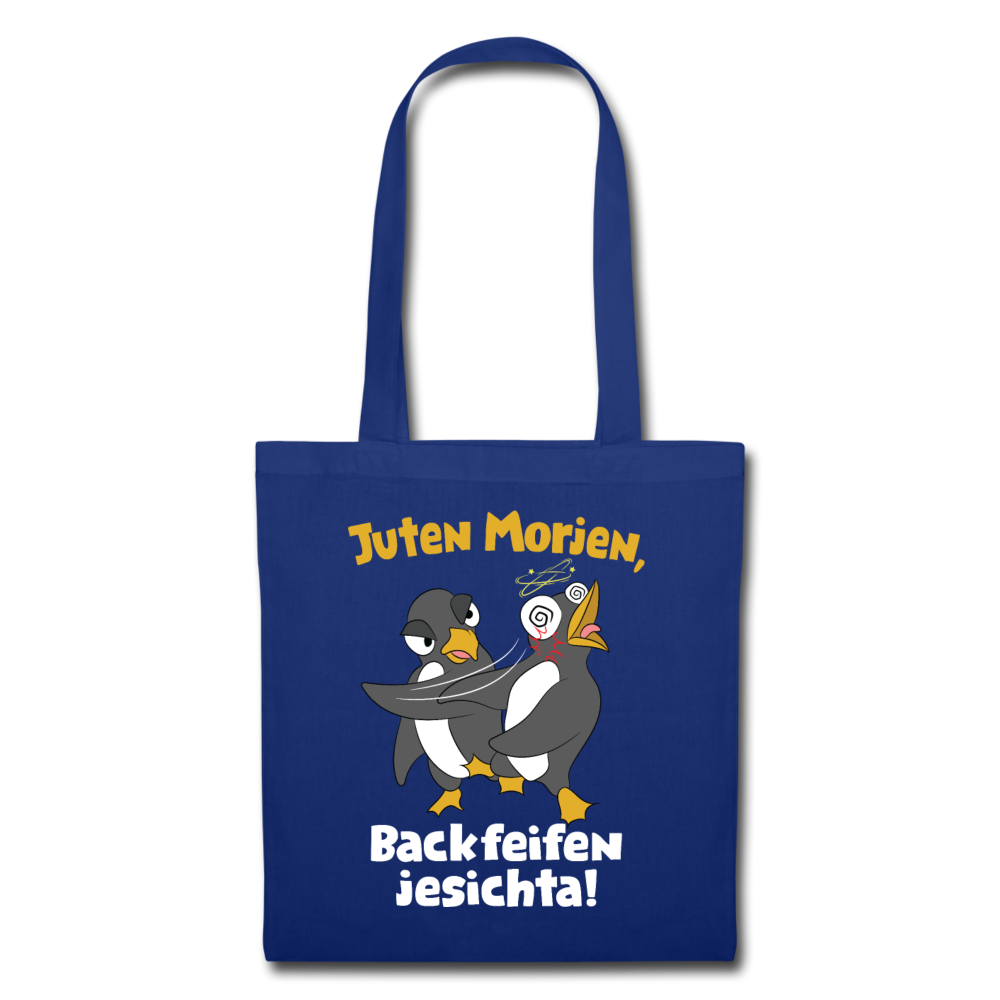 Juten Morjen, Backfeifenjesichta! - Stoffbeutel - Royalblau