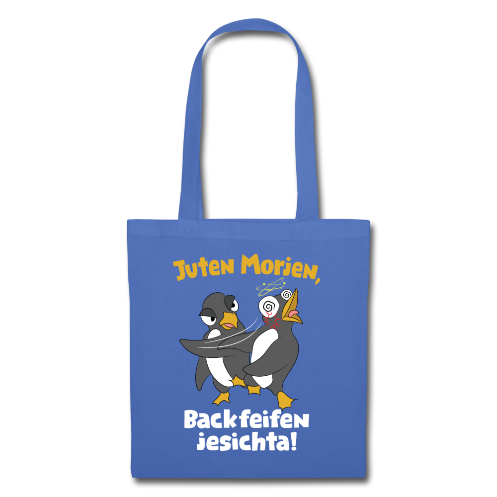Juten Morjen, Backfeifenjesichta! - Stoffbeutel - Hellblau