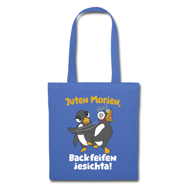 Juten Morjen, Backfeifenjesichta! - Stoffbeutel - Hellblau