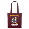 Juten Morjen, Backfeifenjesichta! - Stoffbeutel - Burgunderrot