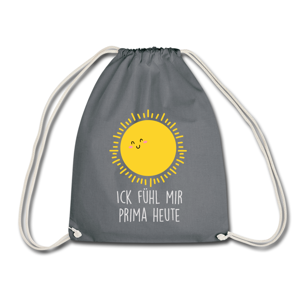 Ick fühl mir prima - Turnbeutel - Grau
