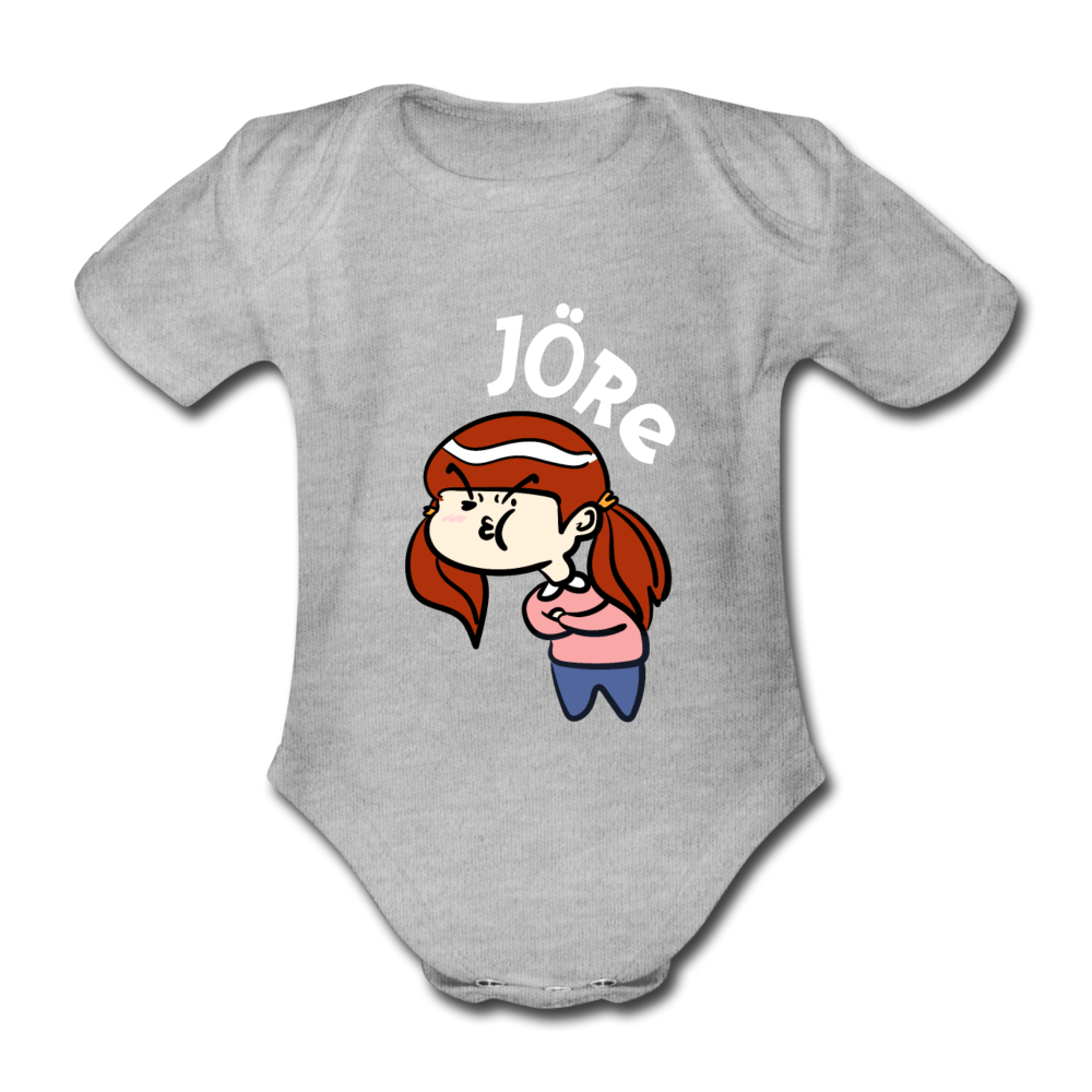 Jöre - Bio-Kurzarmbody - Grau meliert