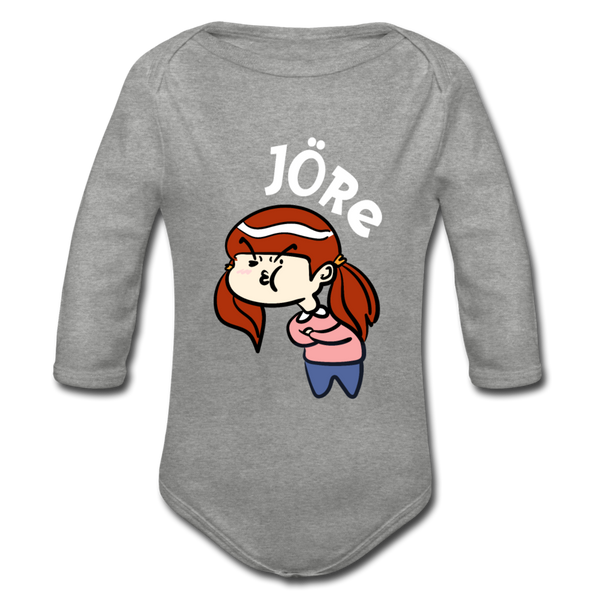 Jöre - Bio-Langarmbody - Grau meliert
