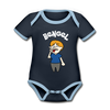 Bengel - Baby Bio-Kurzarm-Kontrastbody - navy/sky